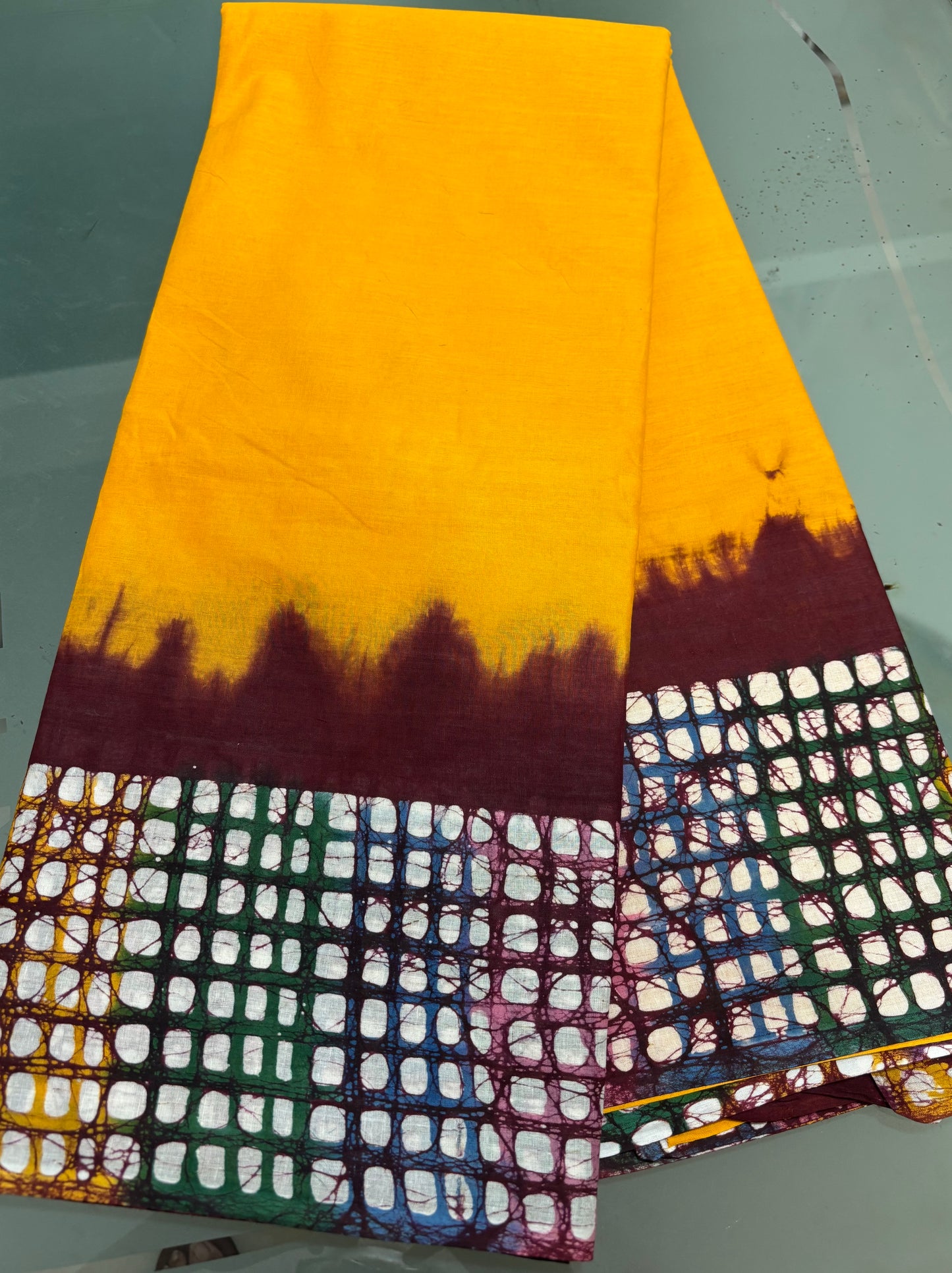 Soft Cotton Batik Painted Saree with Blouse Piece
