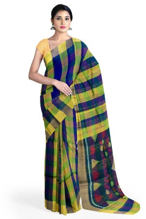 Green Bengal Handloom Saree - Elegance in Cotton Silk
