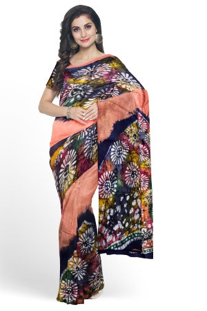 Soft Cotton Batik Painted Saree with Blouse Piece