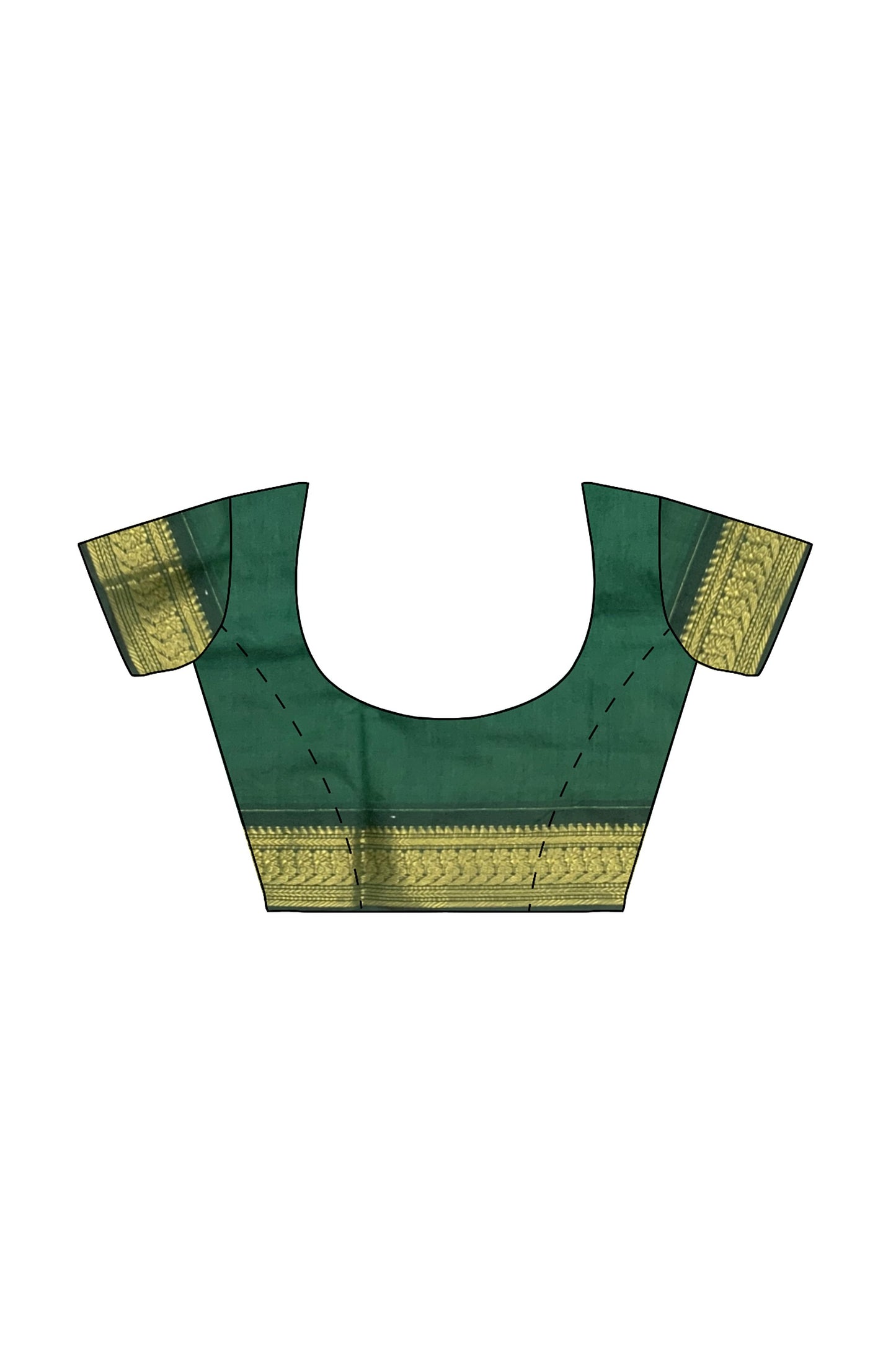 Green Cotton Silk Kalyani Gadwal Saree with Butta and Zari Pallu – Grace Rooted in Heritage