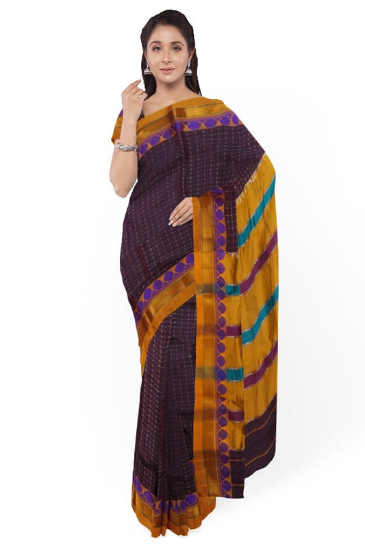 Maroon Cotton Silk Ilkal Saree