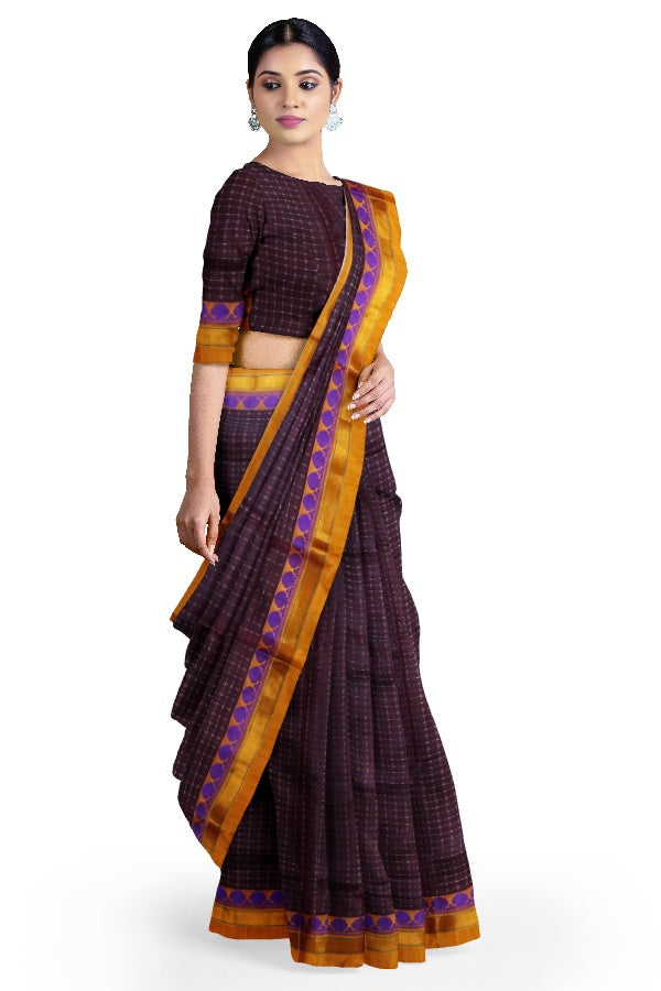 Maroon Cotton Silk Ilkal Saree