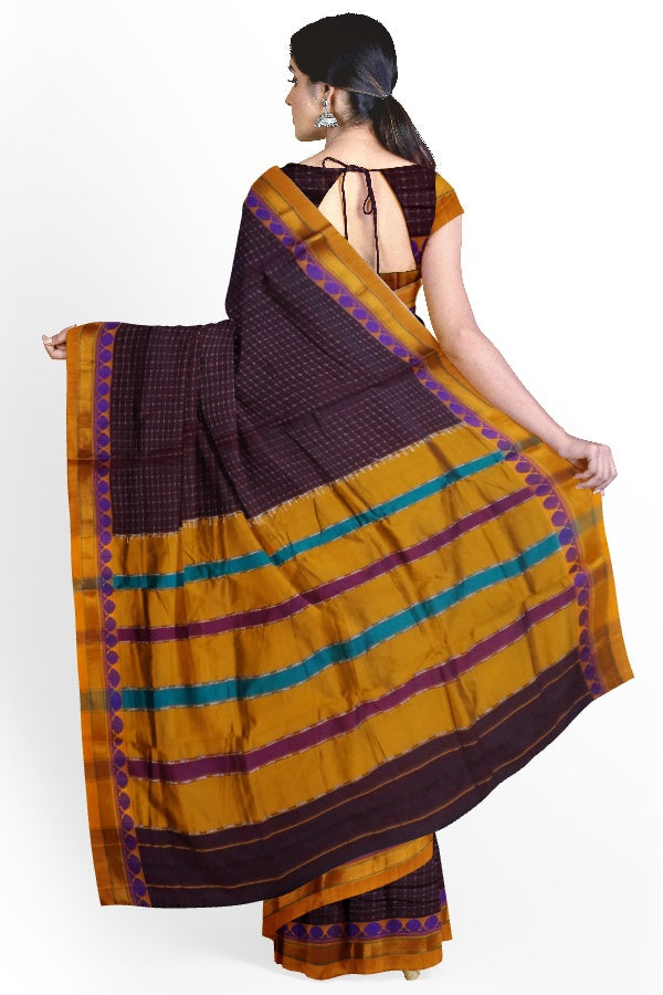 Maroon Cotton Silk Ilkal Saree