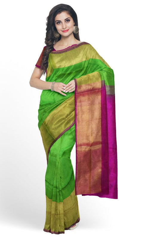 Green Uppada Pattu Silk Saree