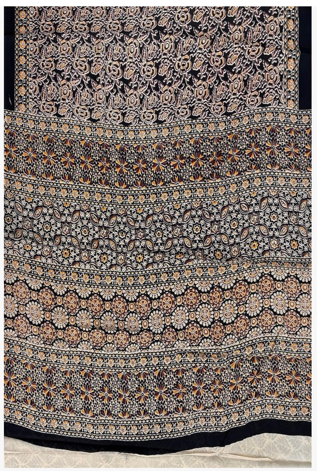 Black Cotton Mulmul Saree with Blouse Piece – Earthy Elegance in a Feather-Light Drape