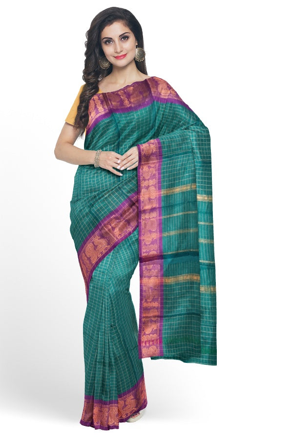 South Cotton Chettinad Saree at Samvita - with Blouse Piece