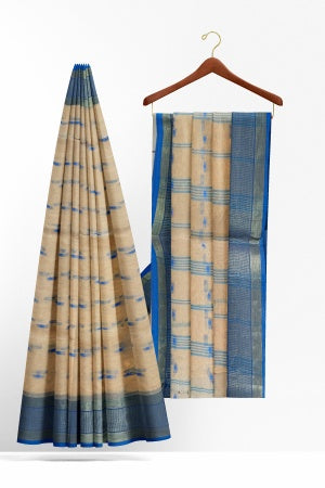 Beige Bengal Handloom Saree - Samvita Pure Cotton Elegance