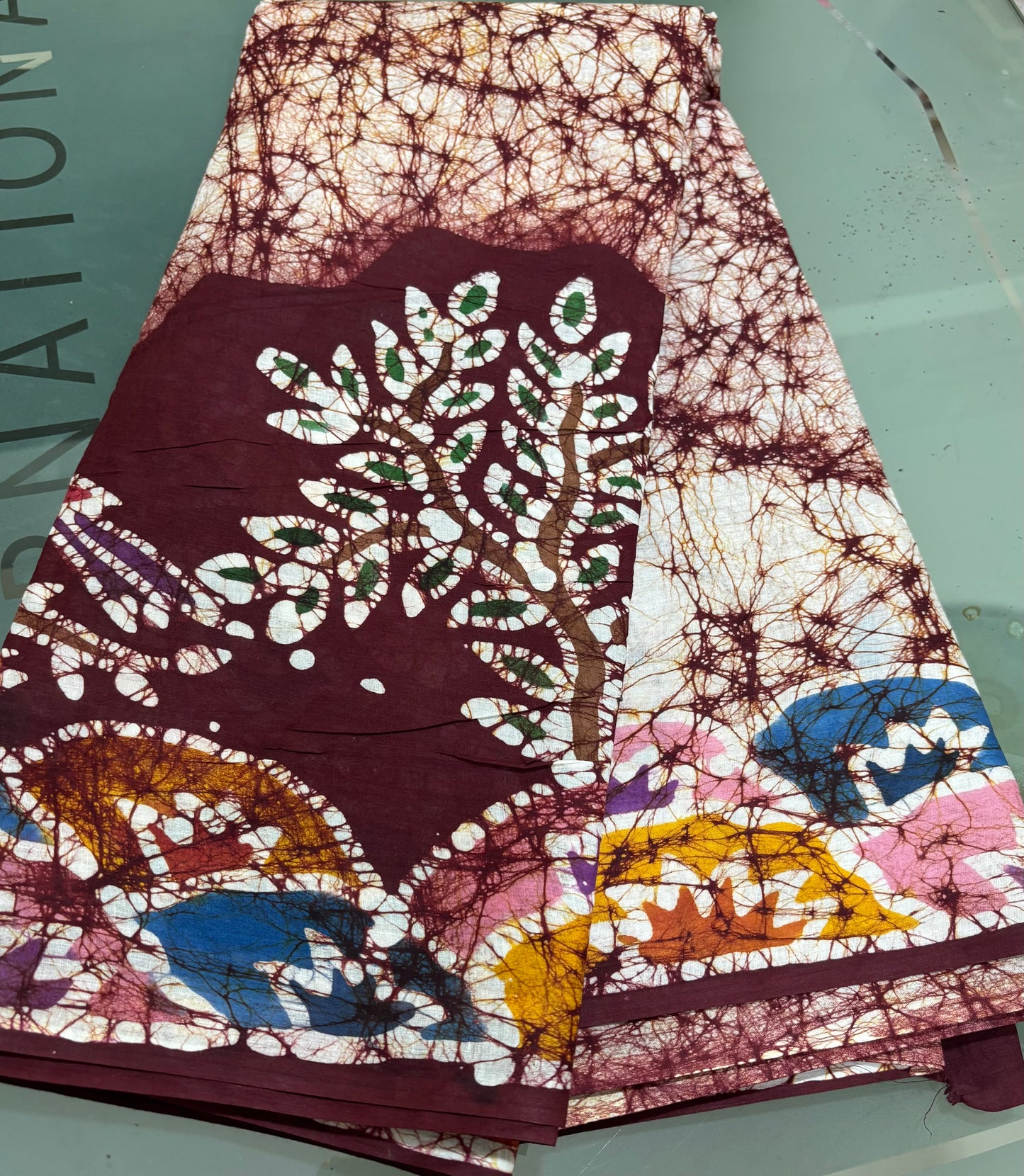 Soft Cotton Batik Painted Saree with Blouse Piece