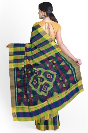 Green Bengal Handloom Saree - Elegance in Cotton Silk