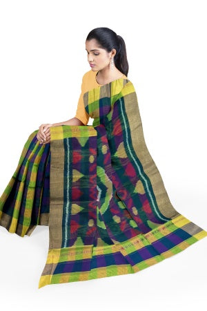Green Bengal Handloom Saree - Elegance in Cotton Silk