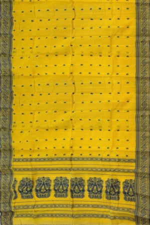 Yellow Bengal Handloom Saree - Samvita Pure Cotton Elegance