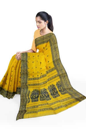 Yellow Bengal Handloom Saree - Samvita Pure Cotton Elegance