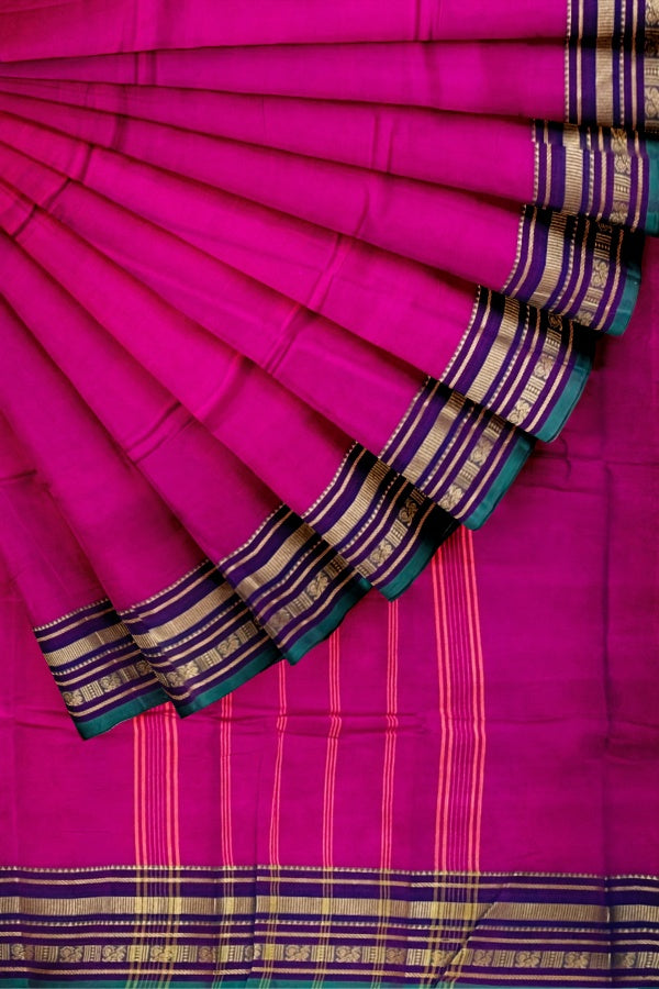 Pink Cotton Chettinad Saree