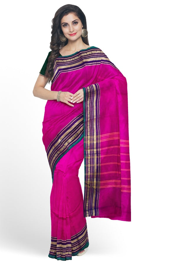 Pink Cotton Chettinad Saree