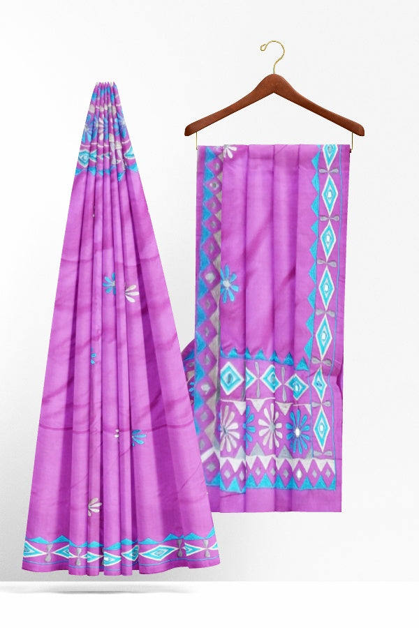 Pink Pure Silk Designer Embroidered Saree