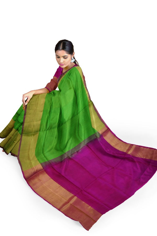 Green Uppada Pattu Silk Saree