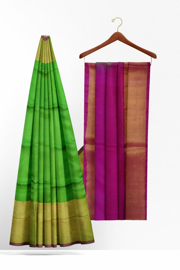 Green Uppada Pattu Silk Saree